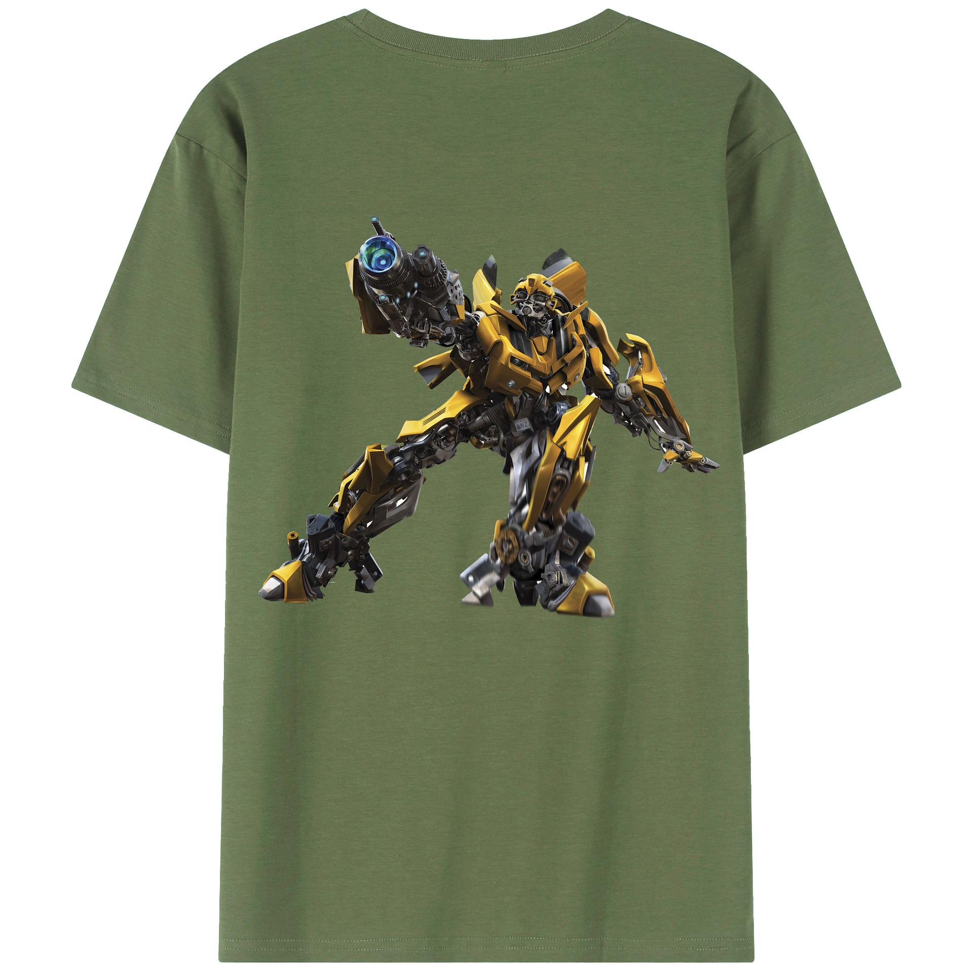 （画像用） Transformers トランスフォーマー 綿100％ メンズ半袖Tシャツ（バックプリント） 通気性